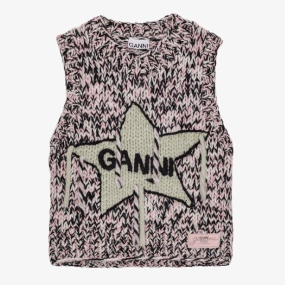 Ganni Sweaters - Ganni round neck short sleeveless knitted vest